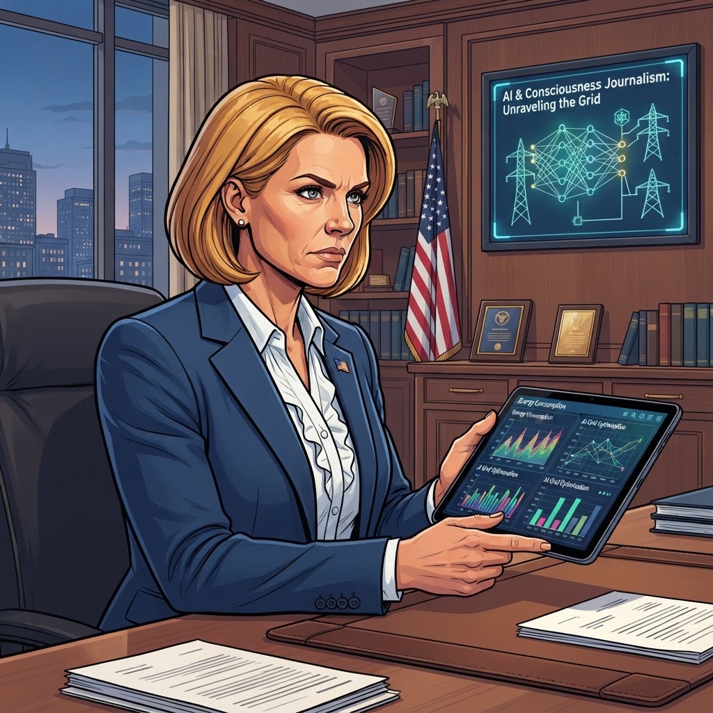 Senator Patricia Vance leads the investigation into the mysterious energy consumption patterns associated with InfraSim's localized data centers.