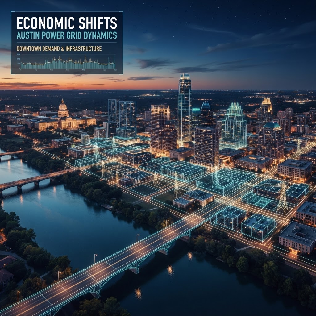 The Austin energy grid showing stabilized load patterns following the federal fuel directive.
