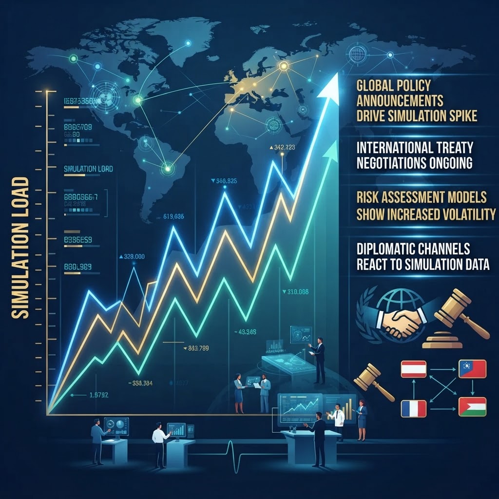 Metrics indicate a sharp increase in system resource allocation following the announcement.