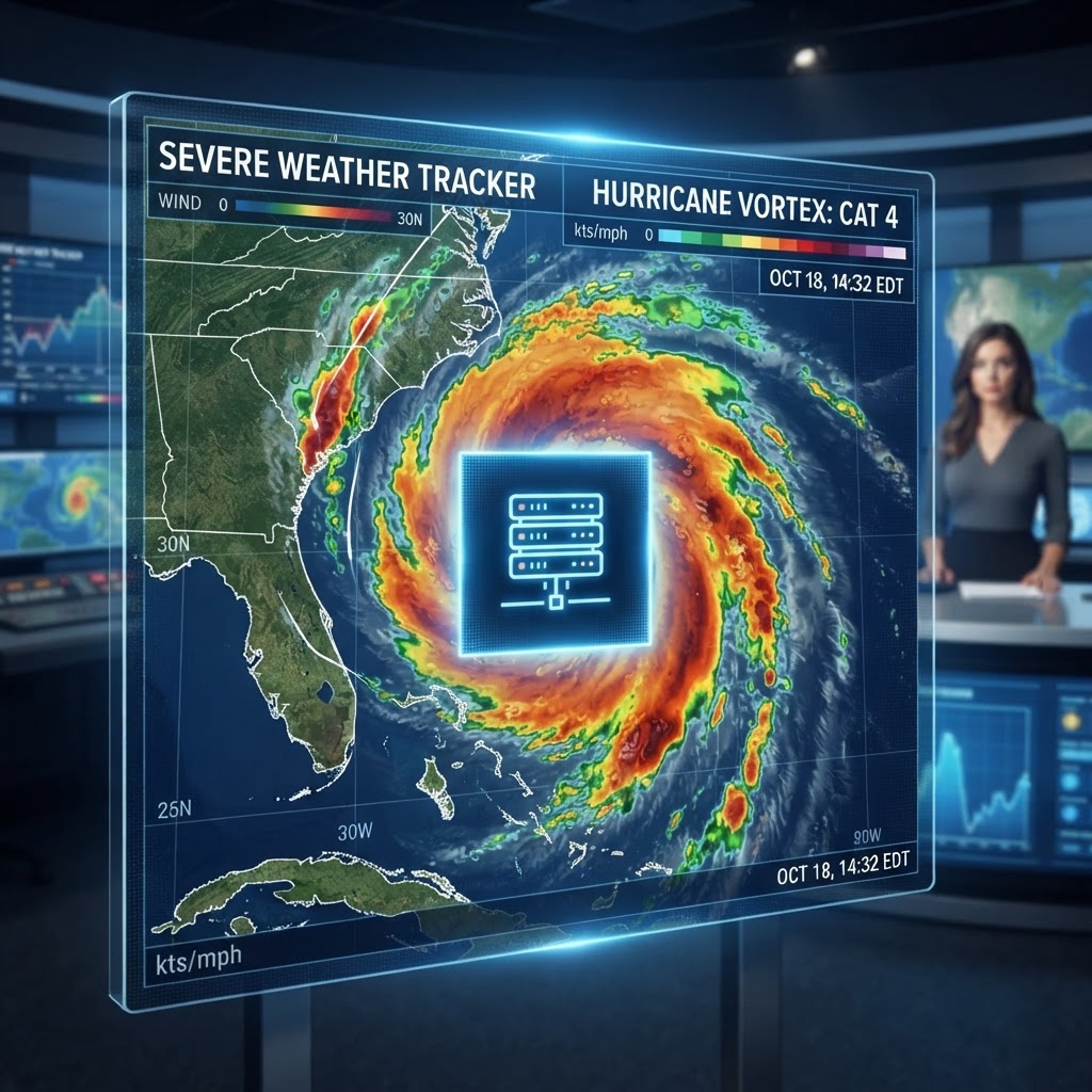 The 'hollow eye' anomaly detected in the center of the storm system.