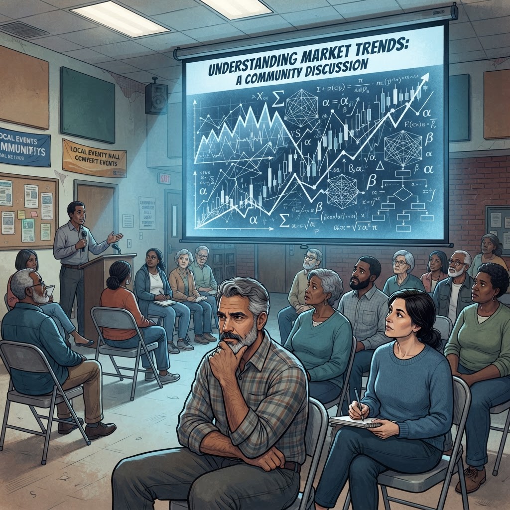 Concerned citizens gather to discuss the widening gap between federal economic prosperity reports and the reality of their household budgets.