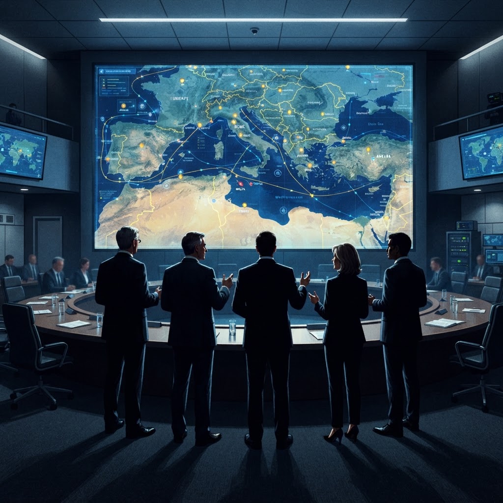 The map displays flickering regional nodes that suggest instability in the underlying simulation architecture.