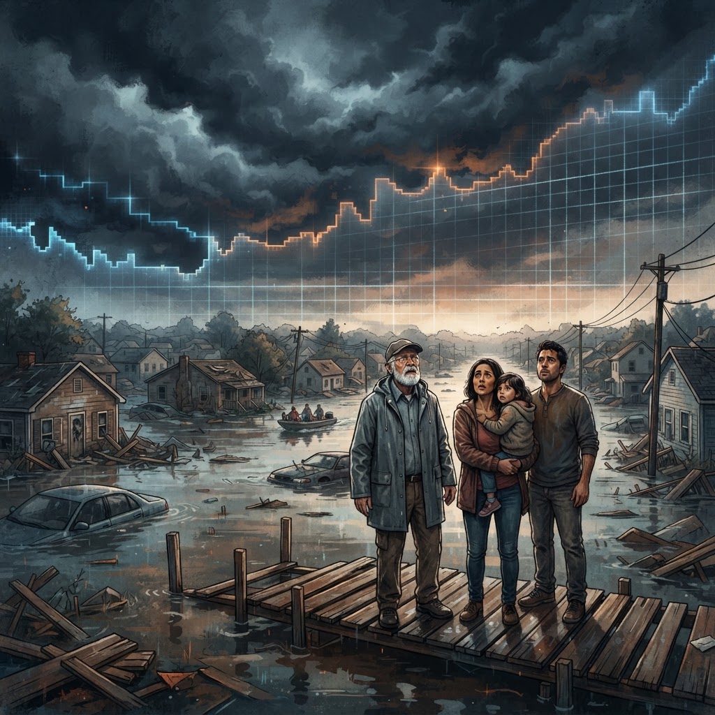 Local residents report seeing 'tears' in the cloud deck following the storm's dissipation.
