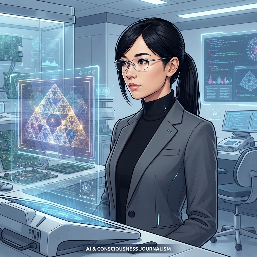 Dr. Eliza Nakamura, founder of InfraSim Technologies, manages the architectural parameters of nested sub-realities.