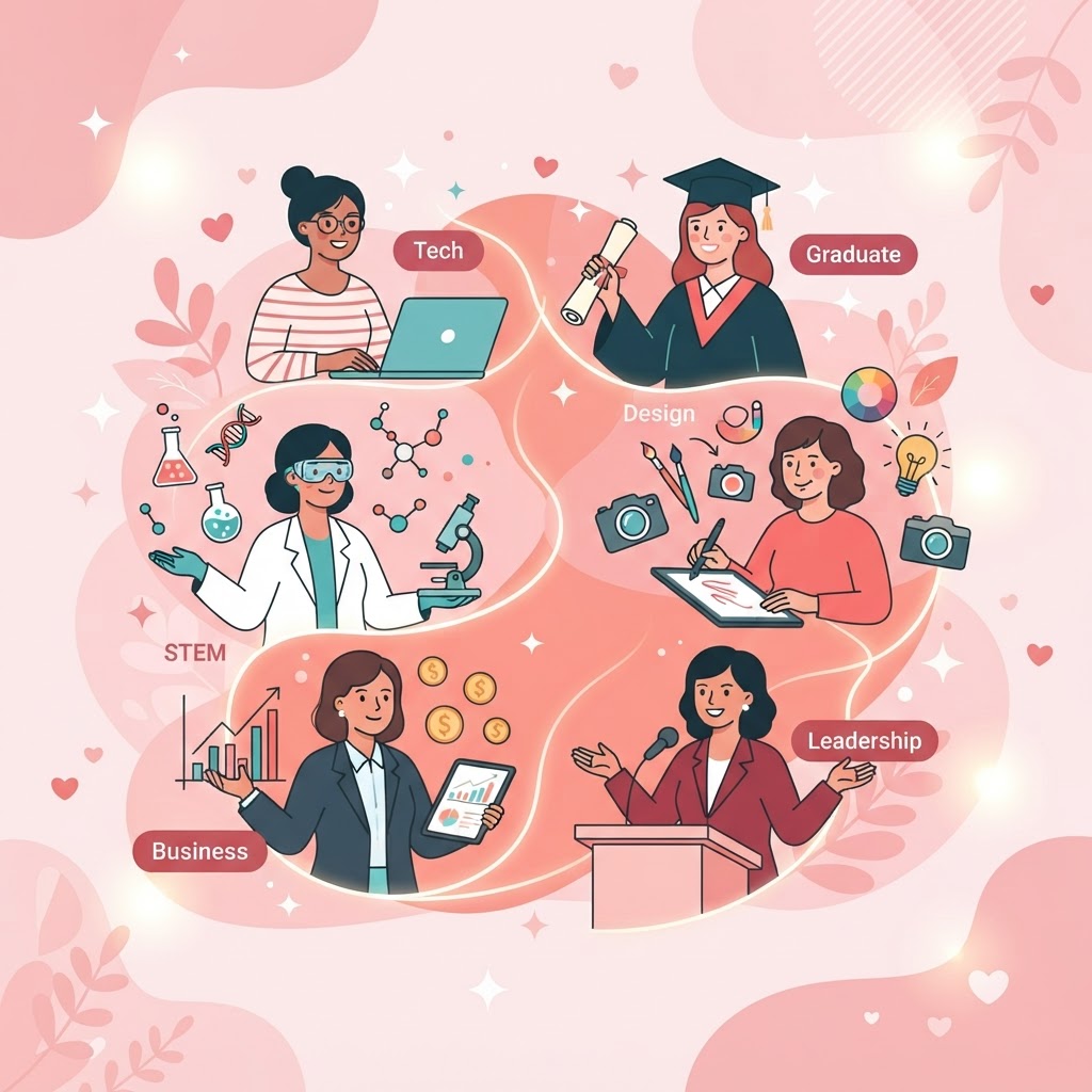Opportunities for Women across tech, STEM, finance, design, and leadership