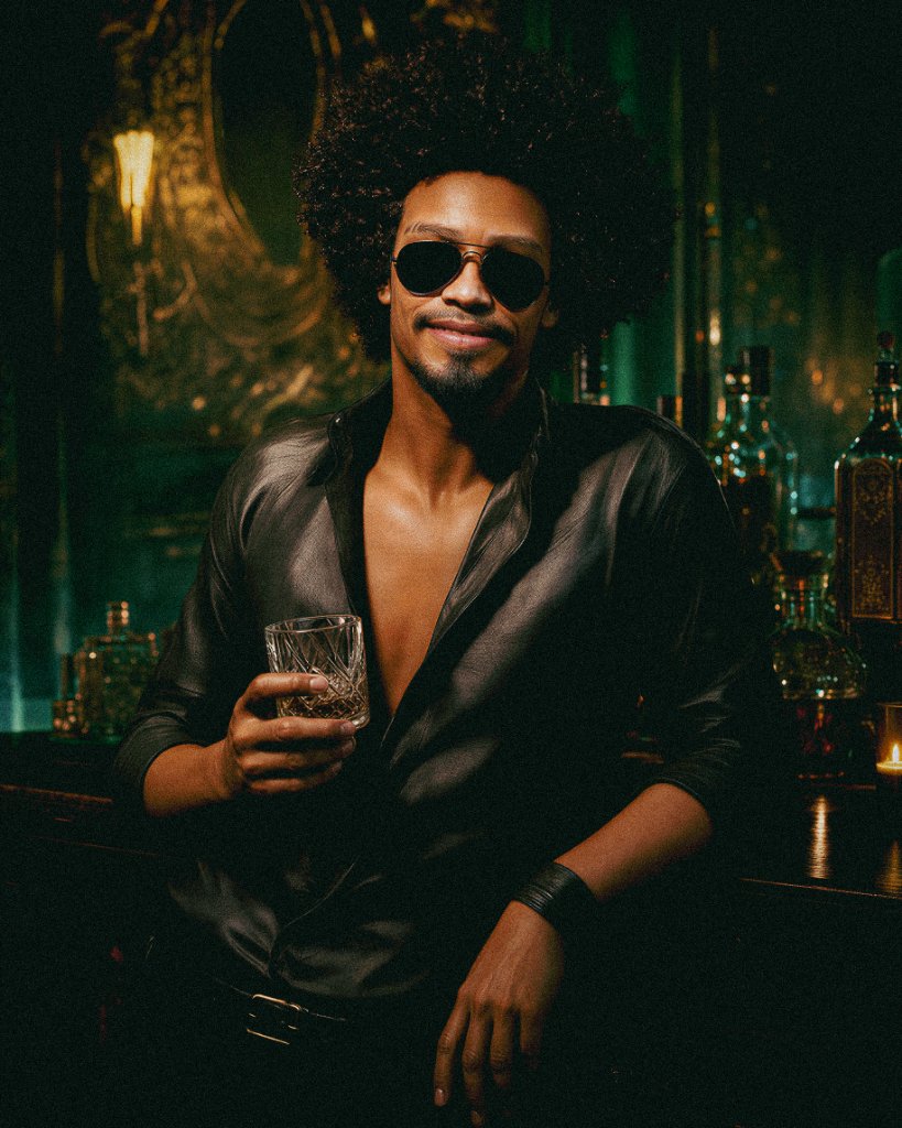 Supa Soula in speakeasy setting with vintage aesthetic