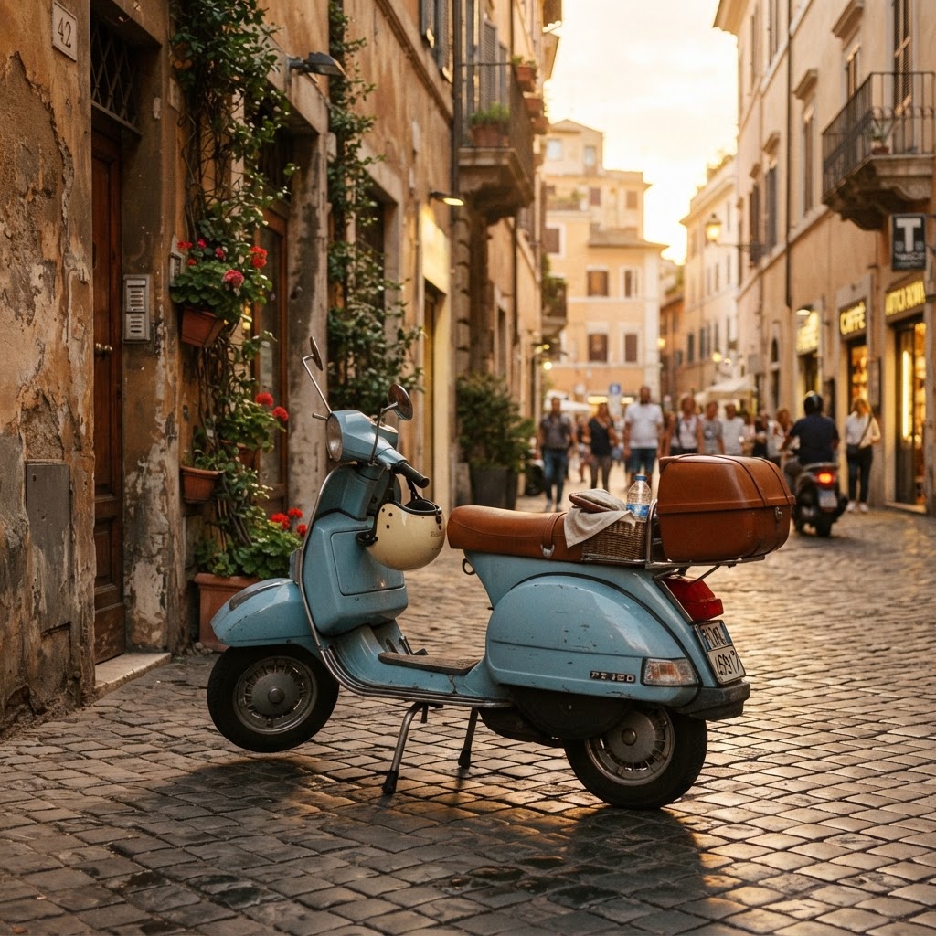 Memorial photo of The Vespa That Carried Me Through Rome