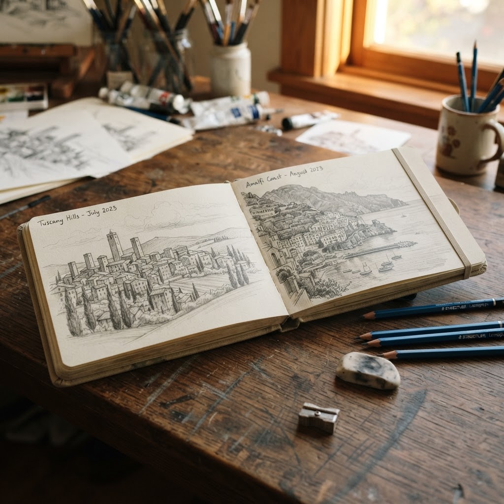 Memorial photo of The Sketchbook From the Summer in Italy