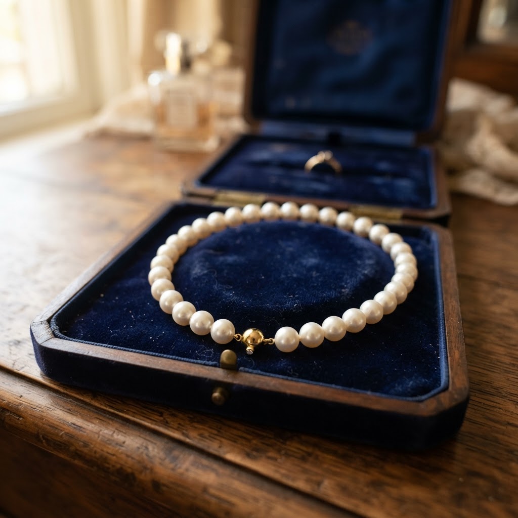 Memorial photo of Mom's Pearl Necklace
