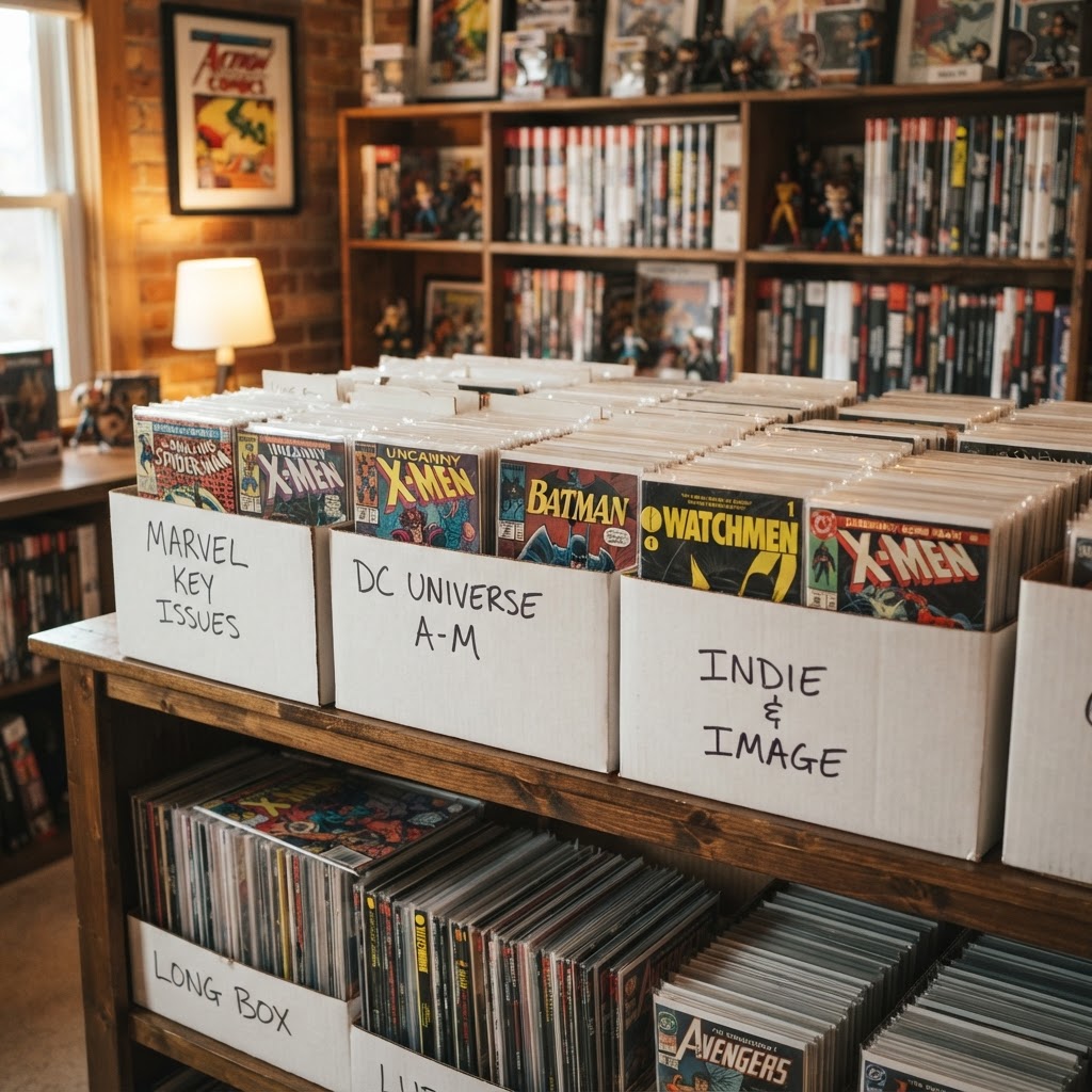 Memorial photo of The Comic Book Collection in the Long Boxes