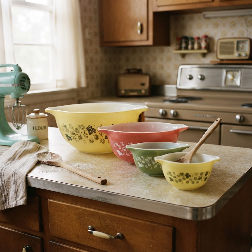 Memorial photo of Grandma's Pyrex Mixing Bowls