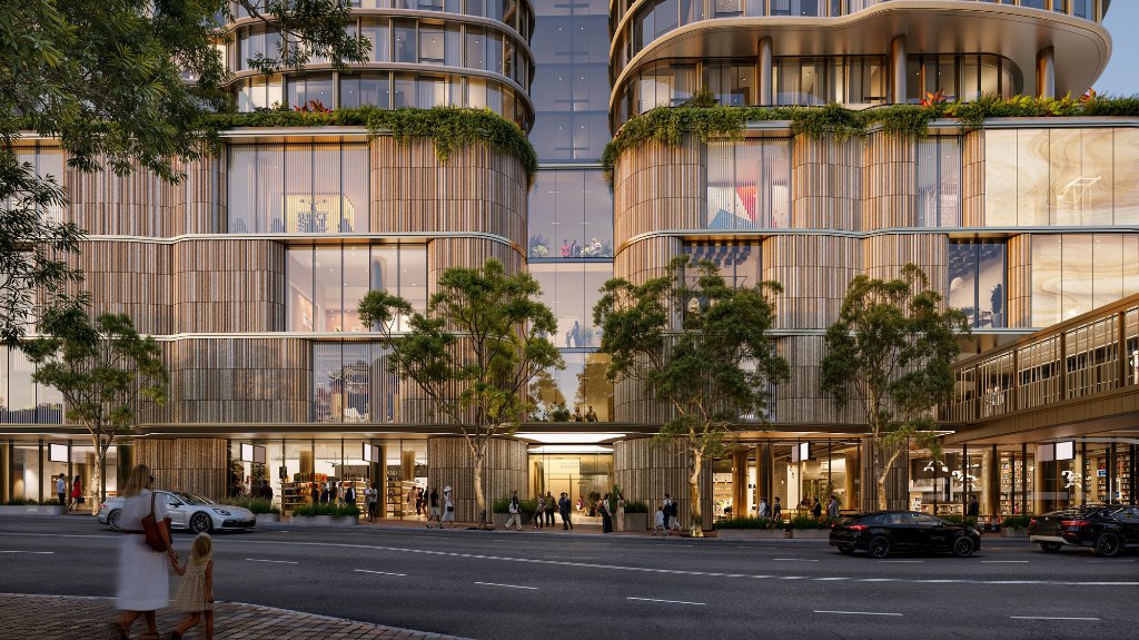 Terracotta cladding and active frontages at street level