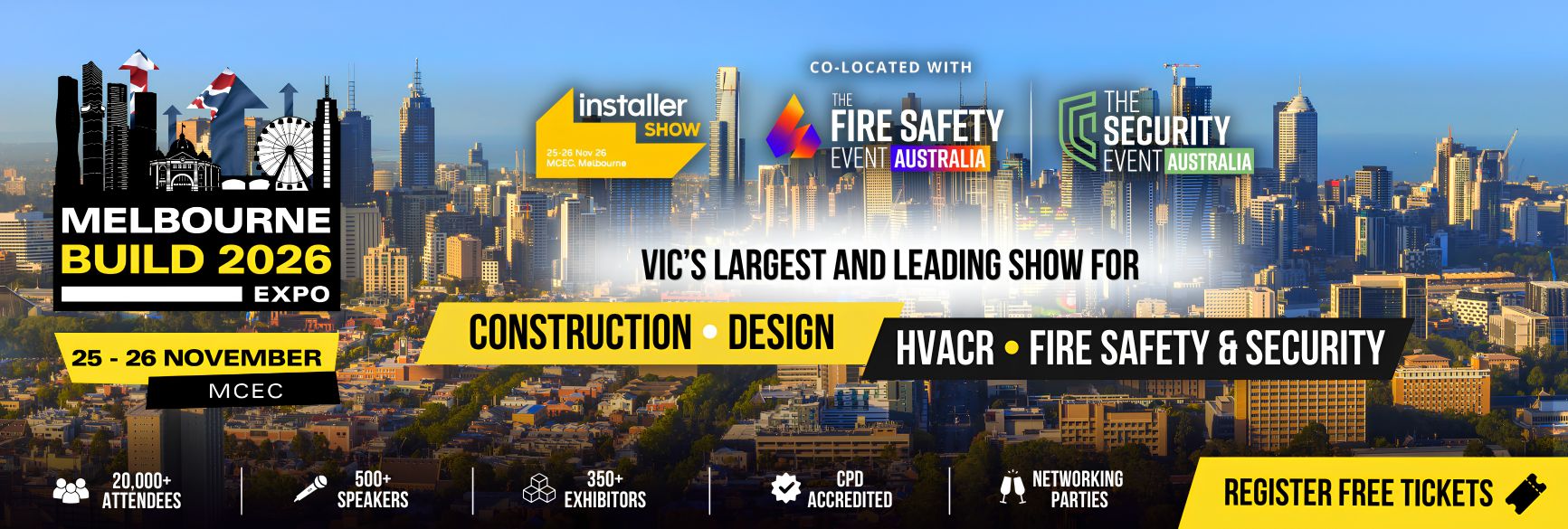 Melbourne Build Expo 2026, 25–26 November, Melbourne Convention & Exhibition Centre
