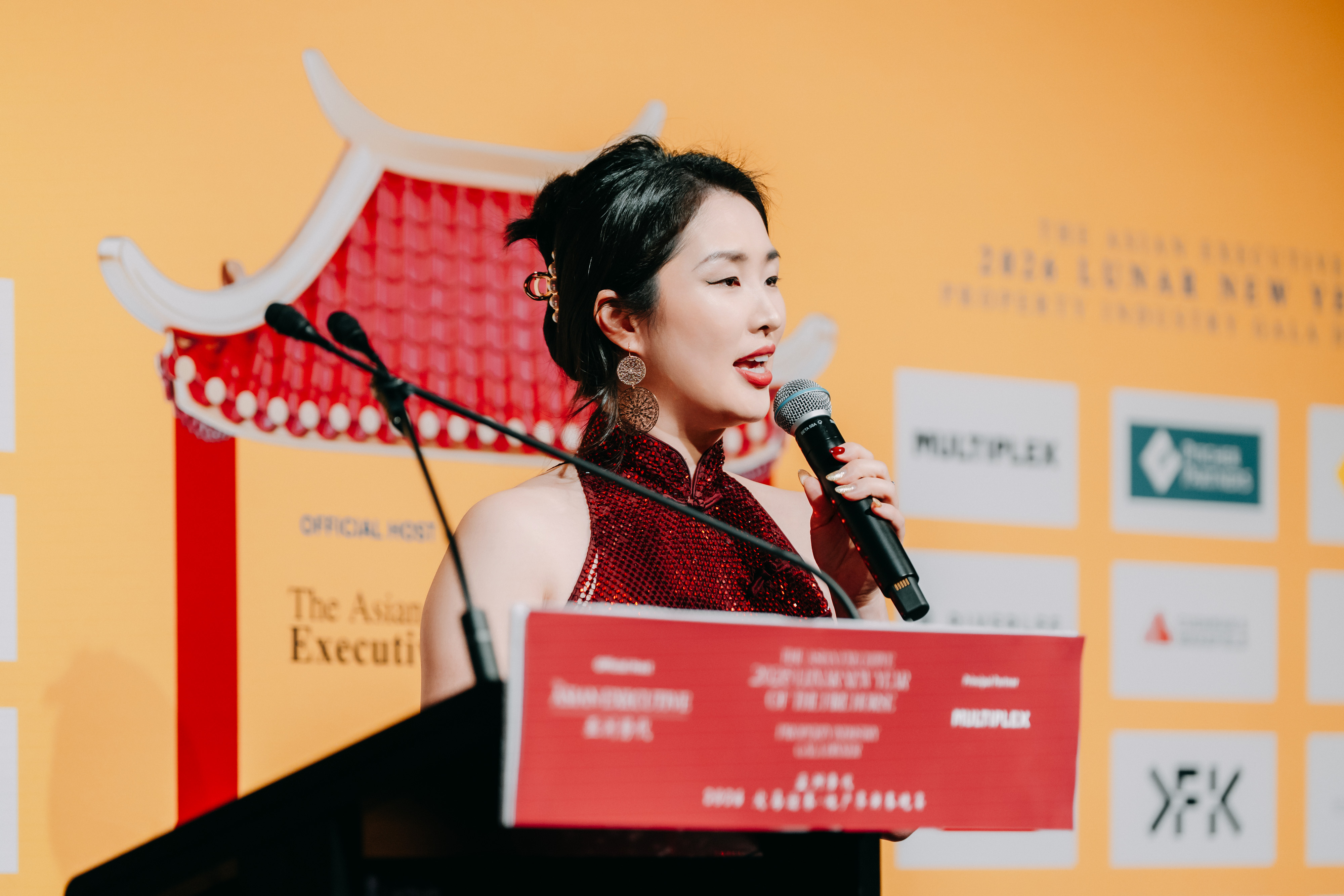 The Asian Executive on stage