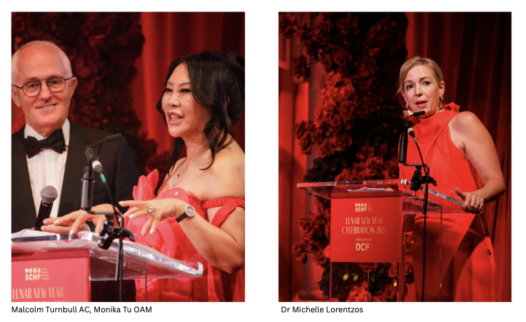 Malcolm Turnbull AC, Monika Tu OAM; Dr Michelle Lorentzos
