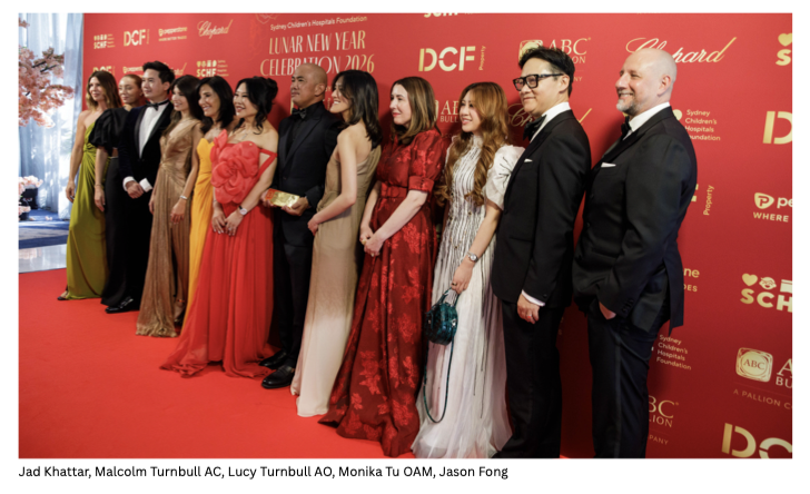 Jad Khattar, Malcolm Turnbull AC, Lucy Turnbull AO, Monika Tu OAM, Jason Fong
