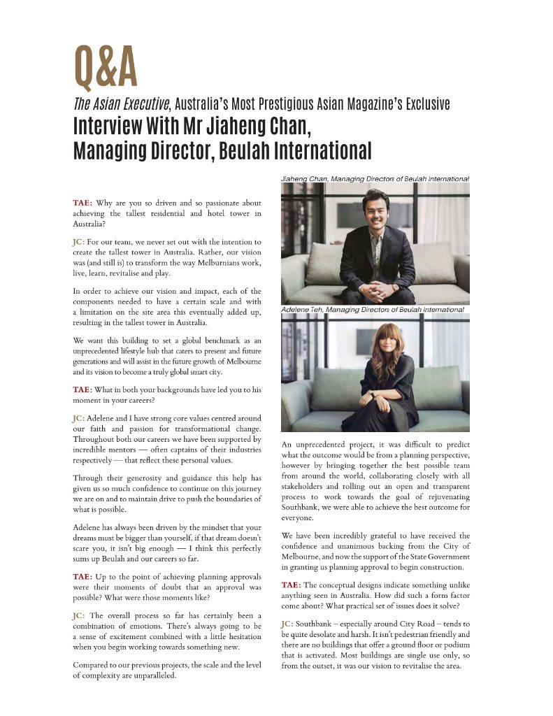 Interview with Jiaheng Chan and Adelene Teh, Managing Directors of Beulah International