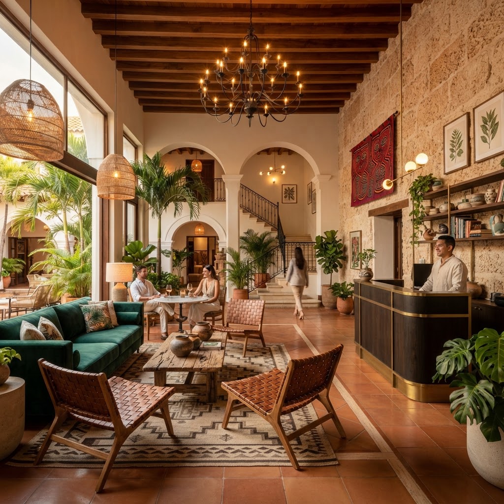 Diseño de interiores para hoteles boutique en Colombia