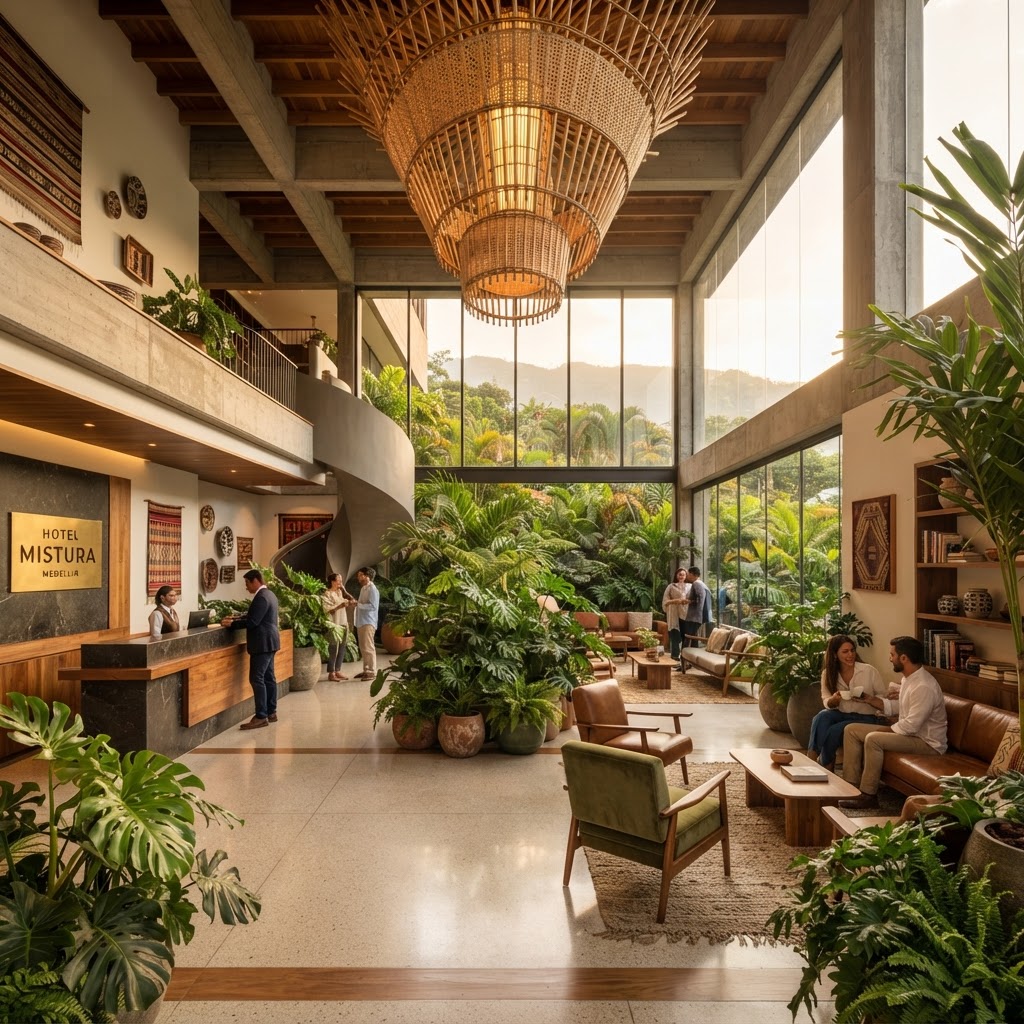 Diseño de interiores para hoteles boutique en Medellín