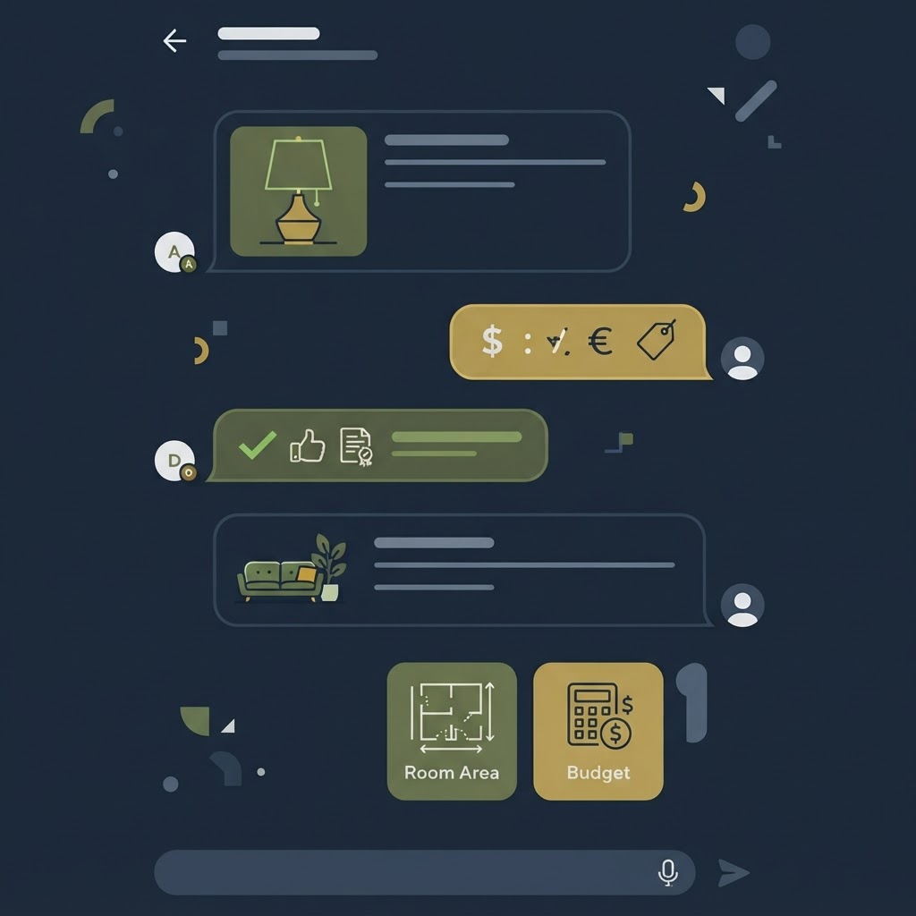 Ilustración del chat de Mosaiko Hub conociendo el proyecto