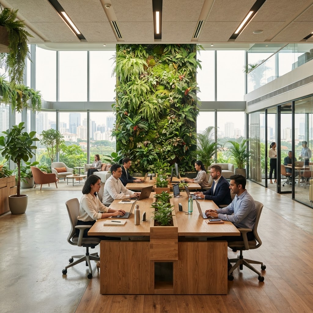 Diseño biofílico para espacios de trabajo modernos