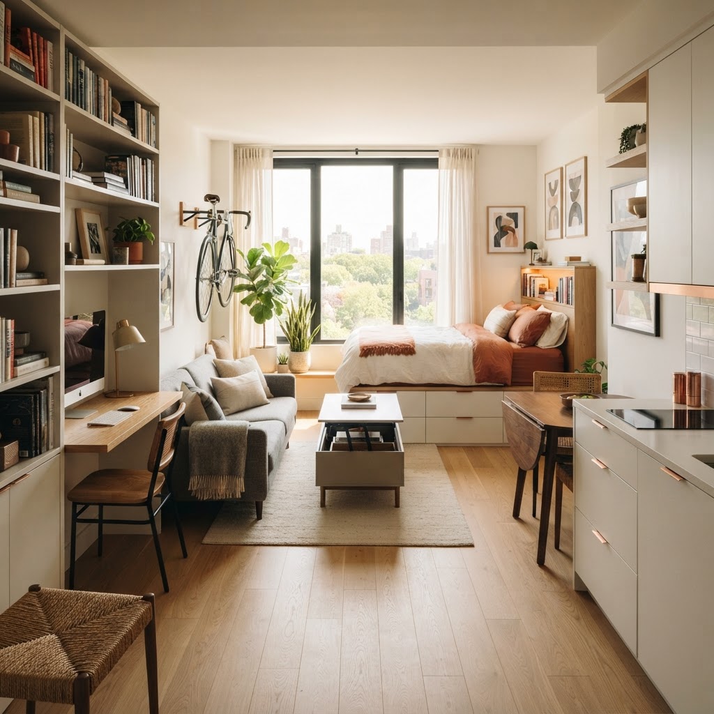 Diseño de espacios multifuncionales para hogares modernos