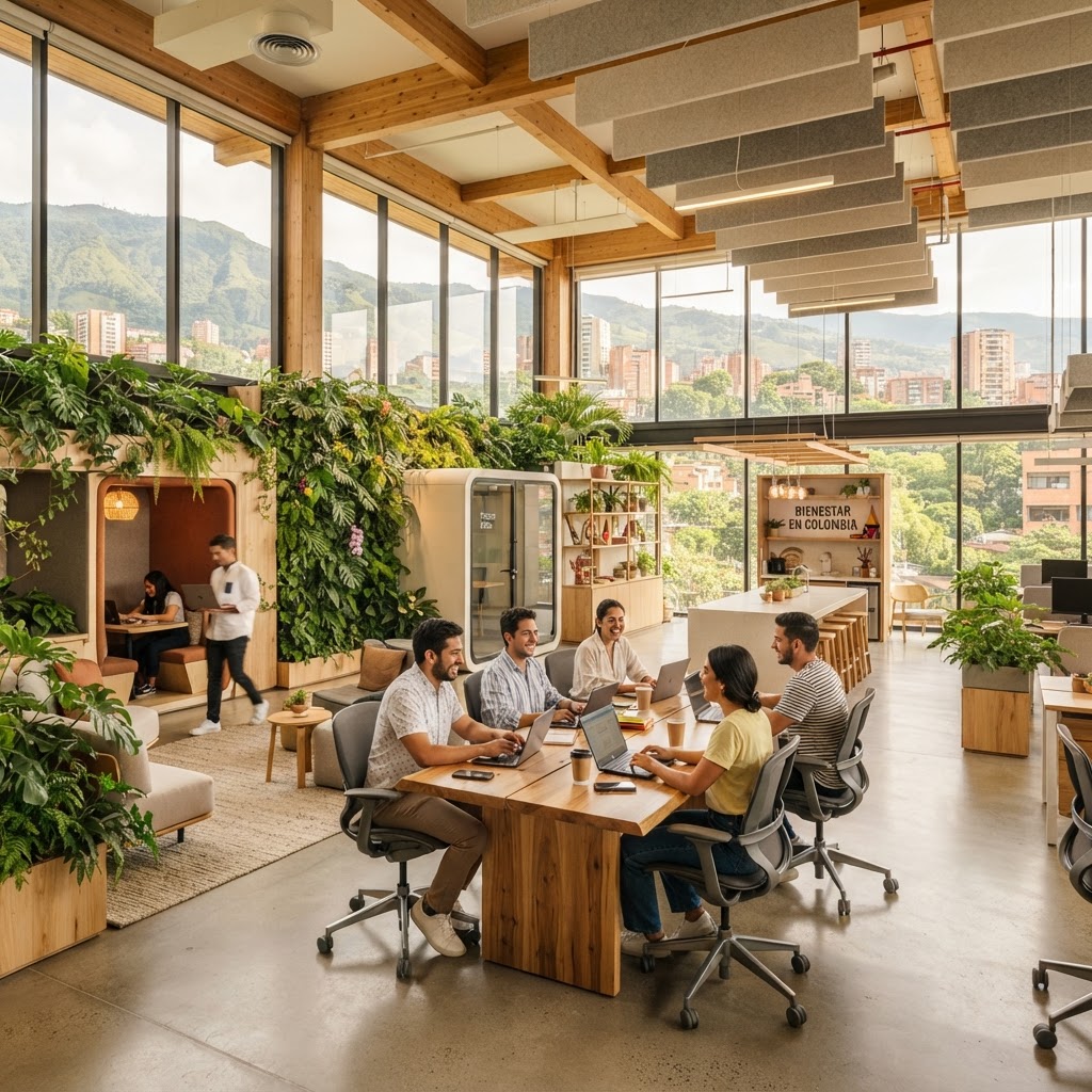 Arquitectura de bienestar para oficinas en Colombia