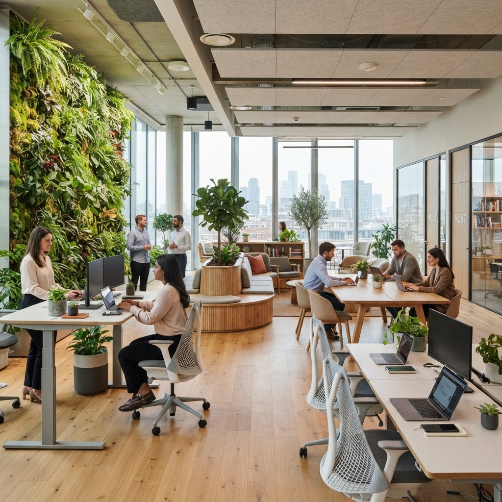 Bienestar en espacios comerciales y oficinas