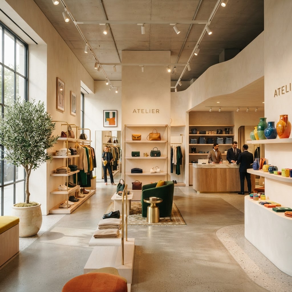 Psicología del color en espacios comerciales modernos