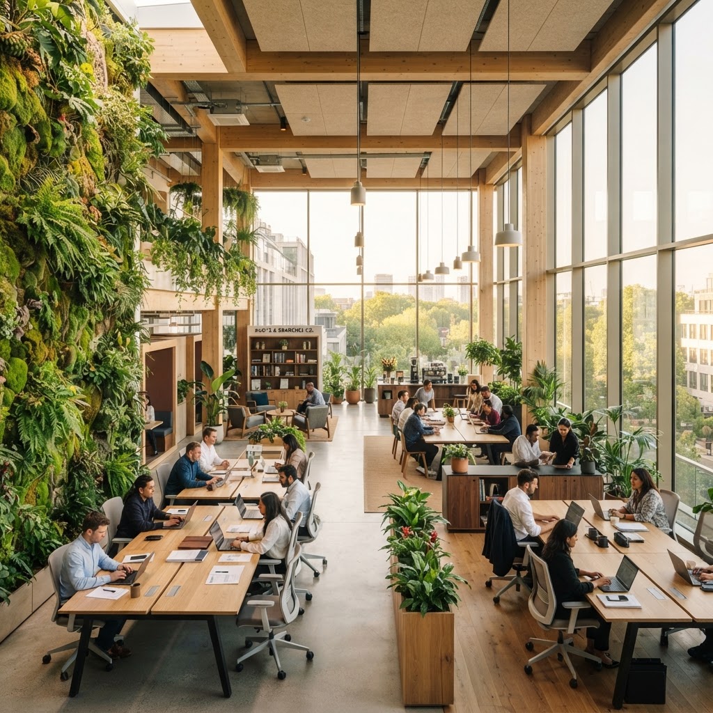 Diseño biofílico para espacios de trabajo modernos
