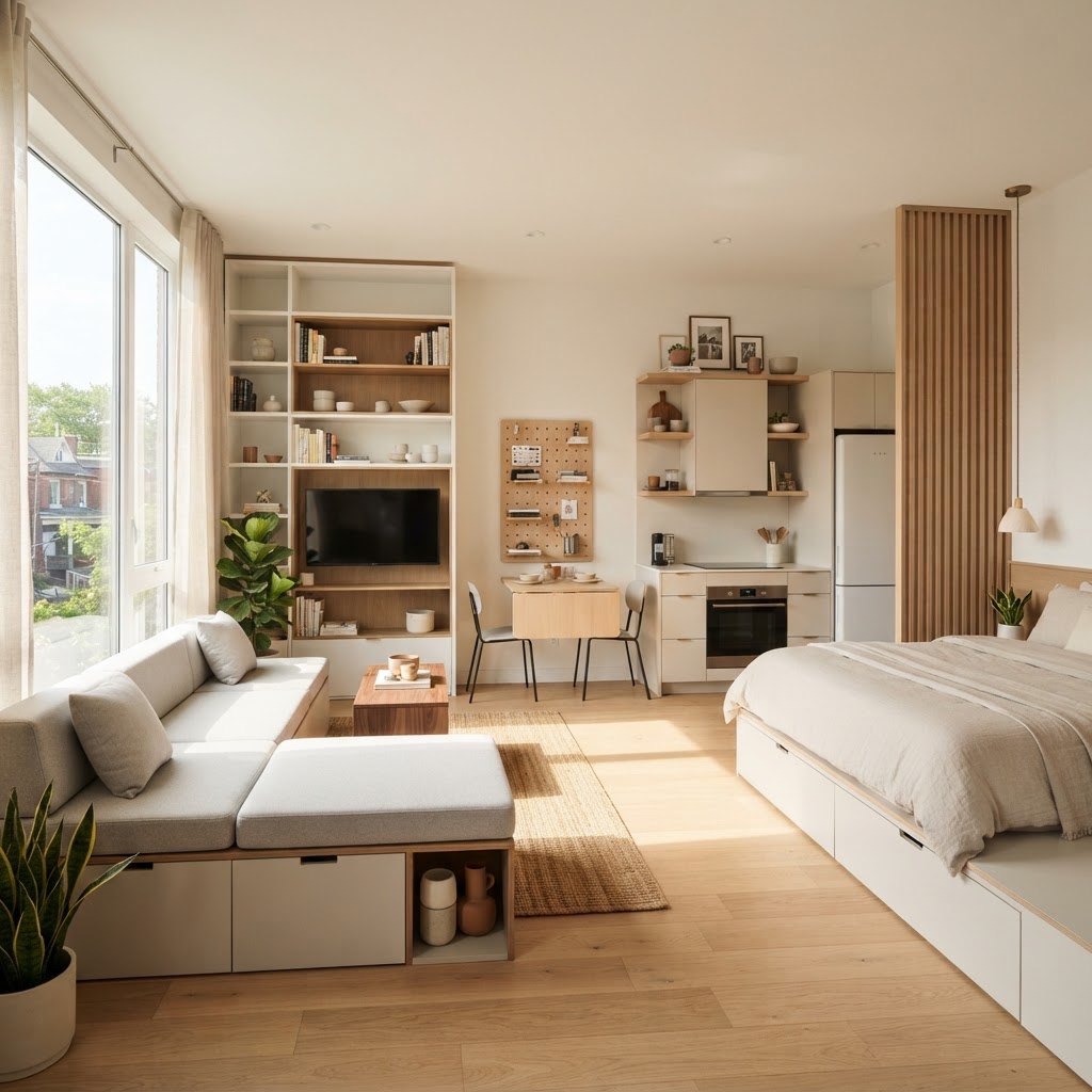 Diseño de espacios multifuncionales para hogares modernos