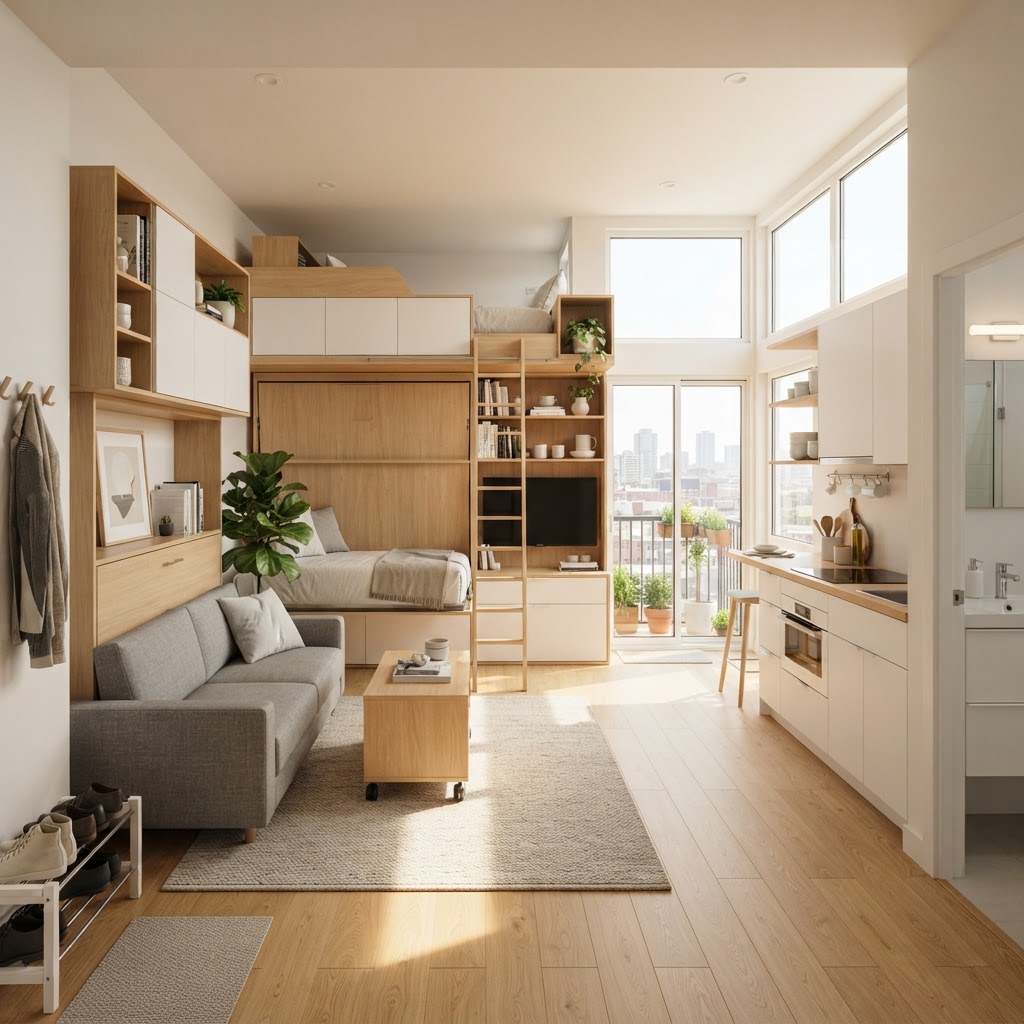 Diseño de espacios multifuncionales en apartamentos