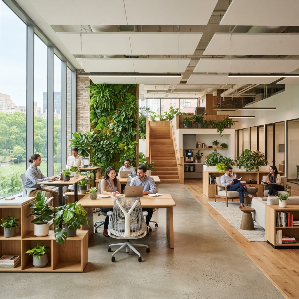 Bienestar en espacios comerciales y oficinas modernas