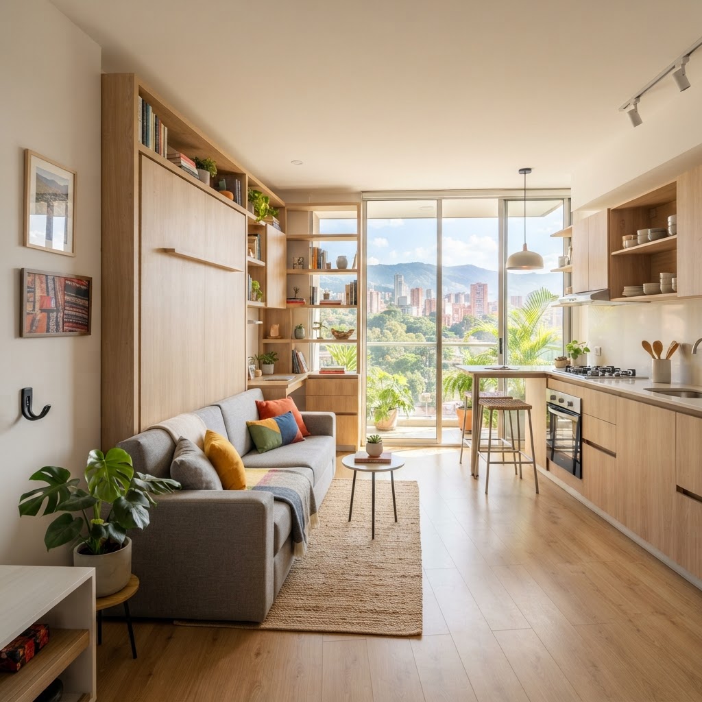 Diseño de espacios multifuncionales para apartamentos pequeños