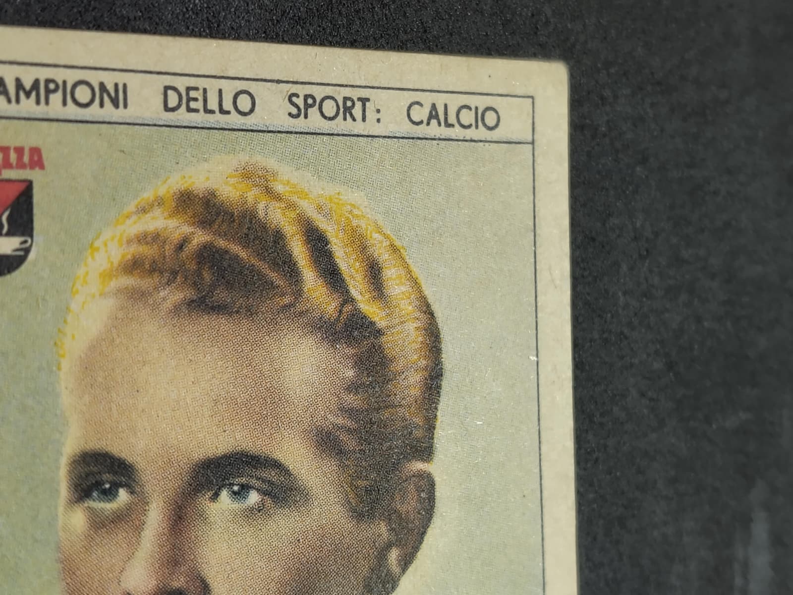 Restauro carta sportiva Giampiero Boniperti — Campioni dello Sport: Calcio - dopo