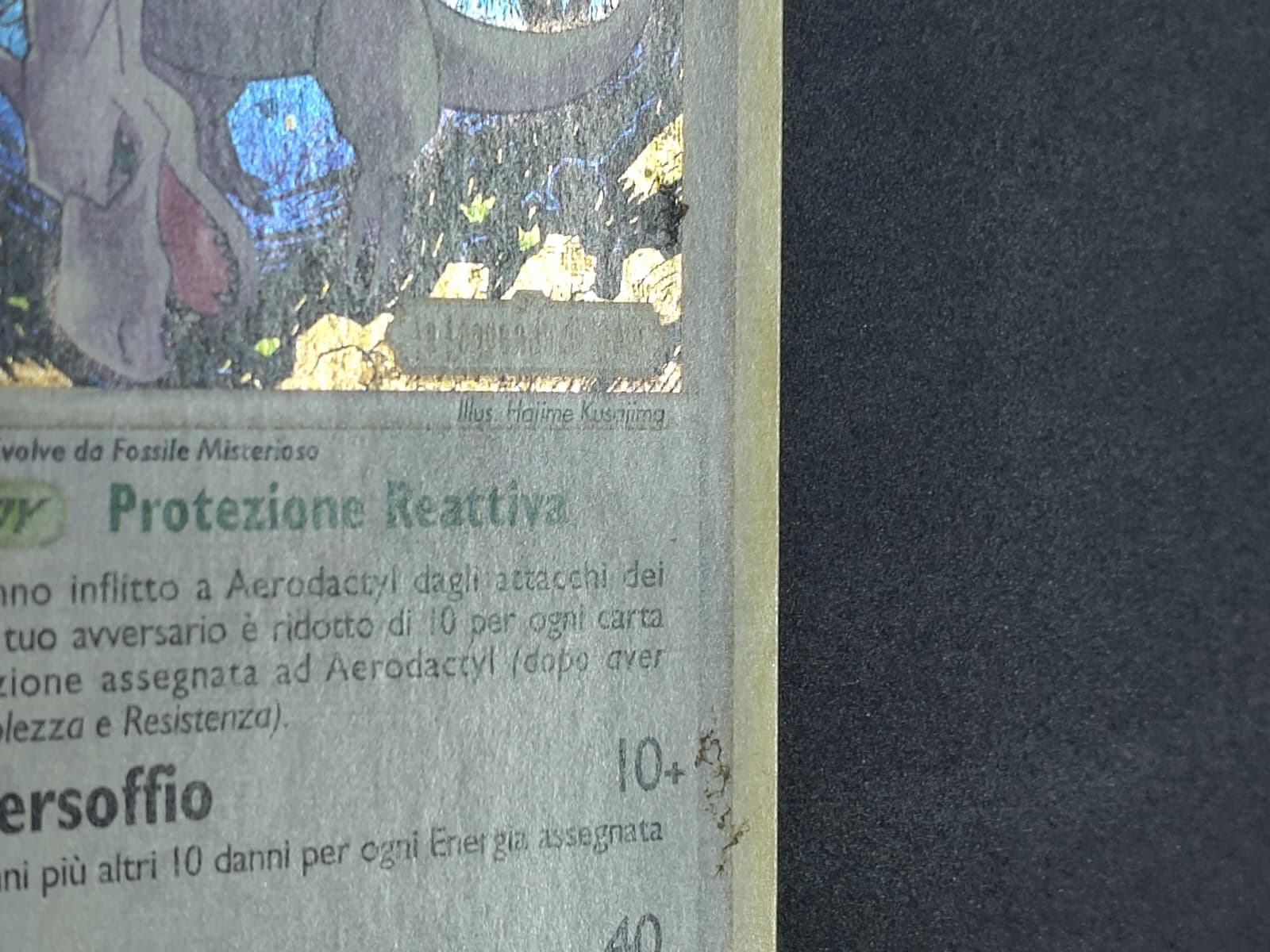 Restauro carta Pokémon – prima e dopo - prima