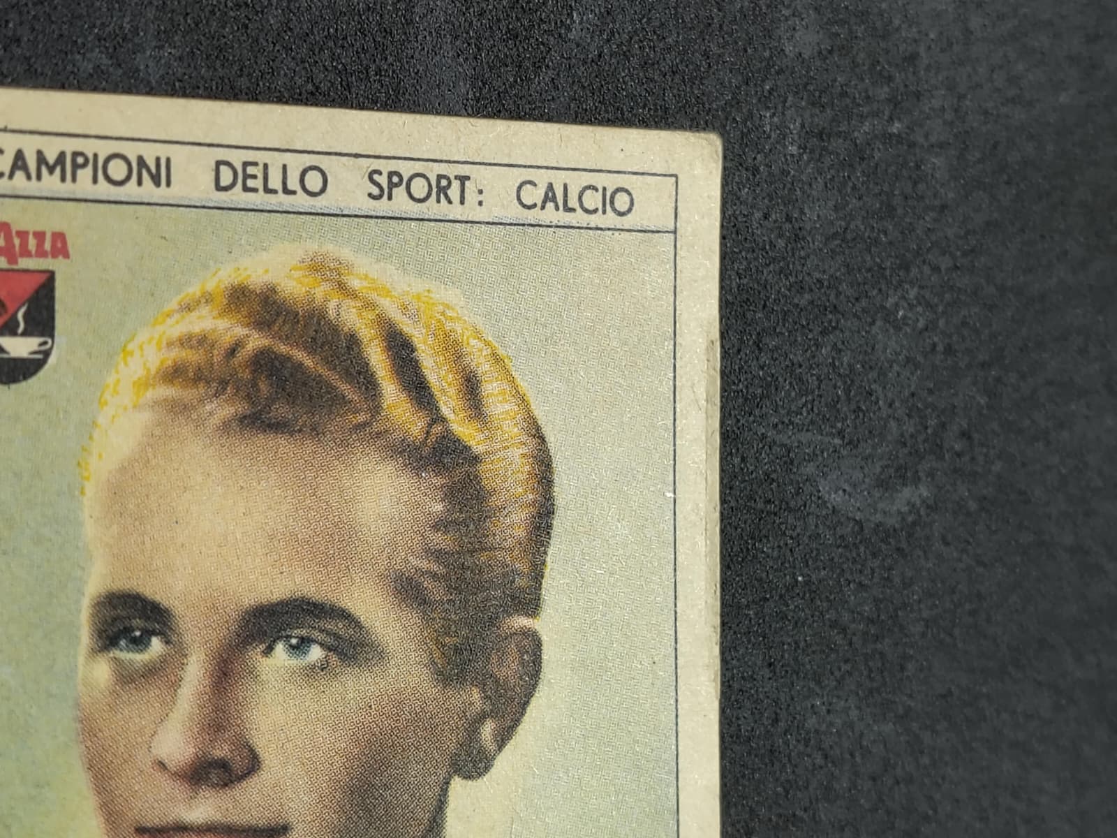 Restauro carta sportiva Giampiero Boniperti — Campioni dello Sport: Calcio - prima