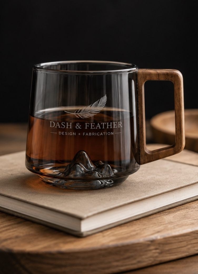 Mountain Peak Glass Mug