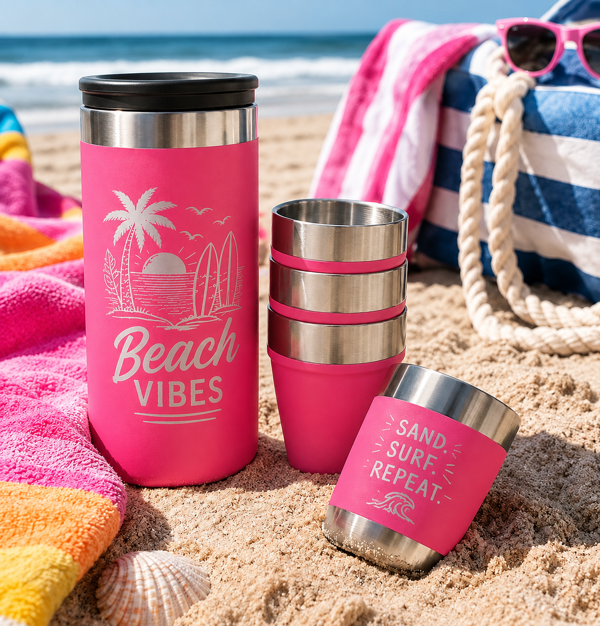 YETI® 1.7 oz Stacked Shot Glass Set — Beach Vibes