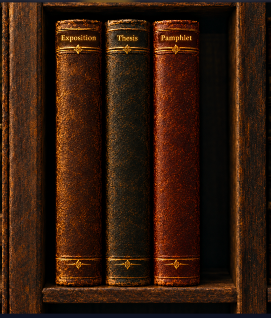 Antique leather bookshelf
