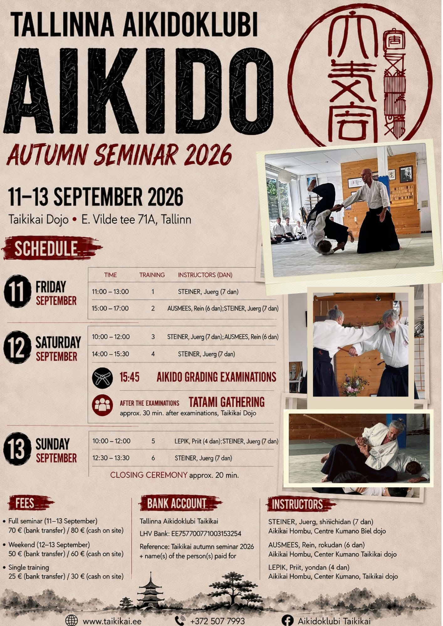 Tallinn Aikido Autumn Seminar 2026