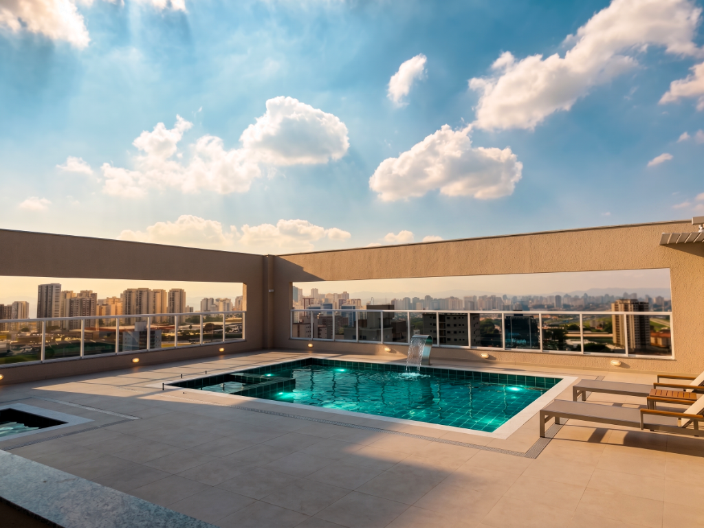 Piscina Panorâmica no Rooftop