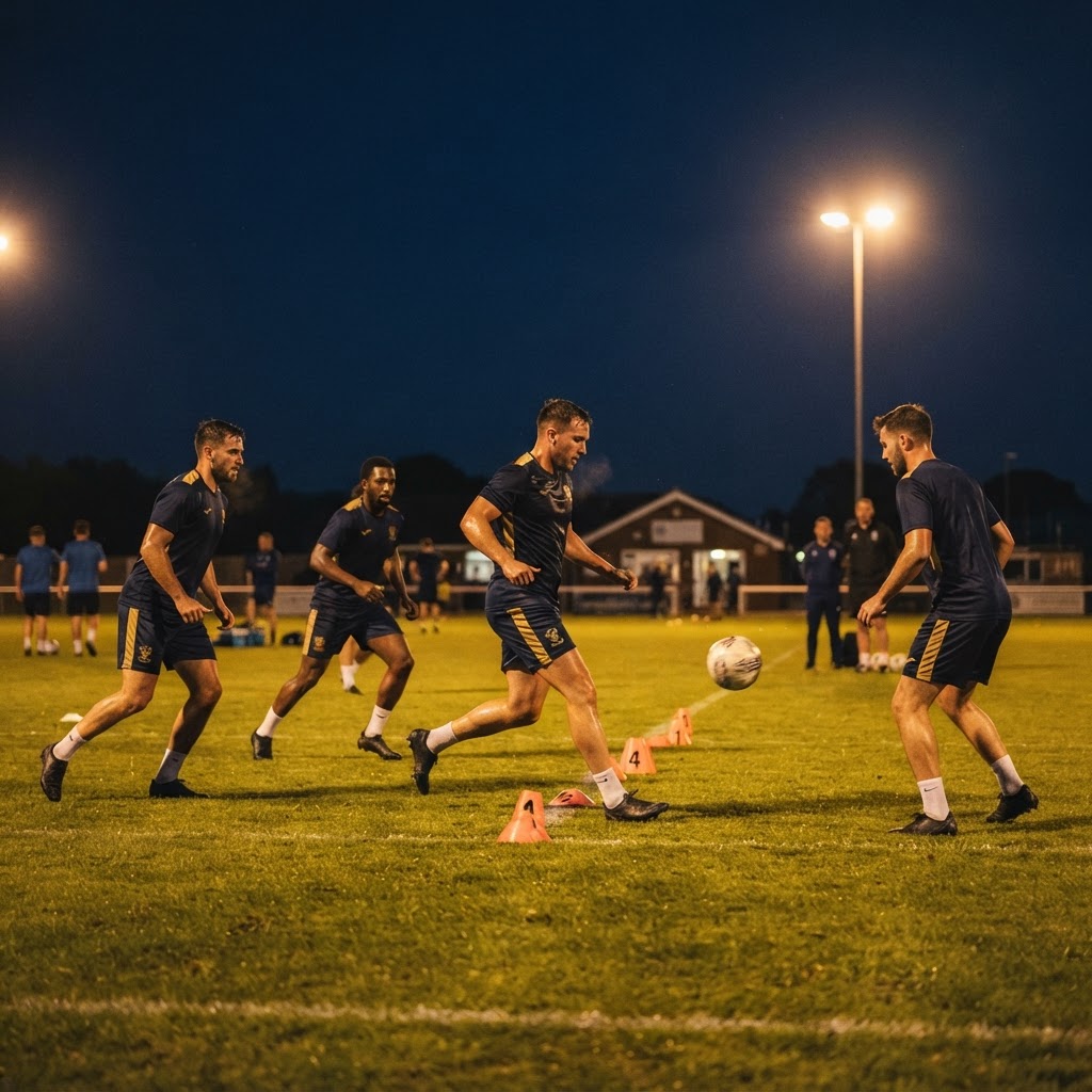 Grassroots football team using SquadGod app for youth football management and coaching