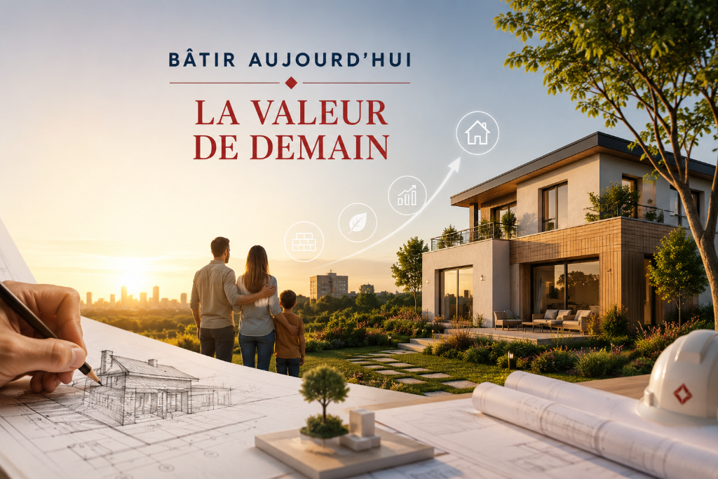 Plan architectural sur une table de travail