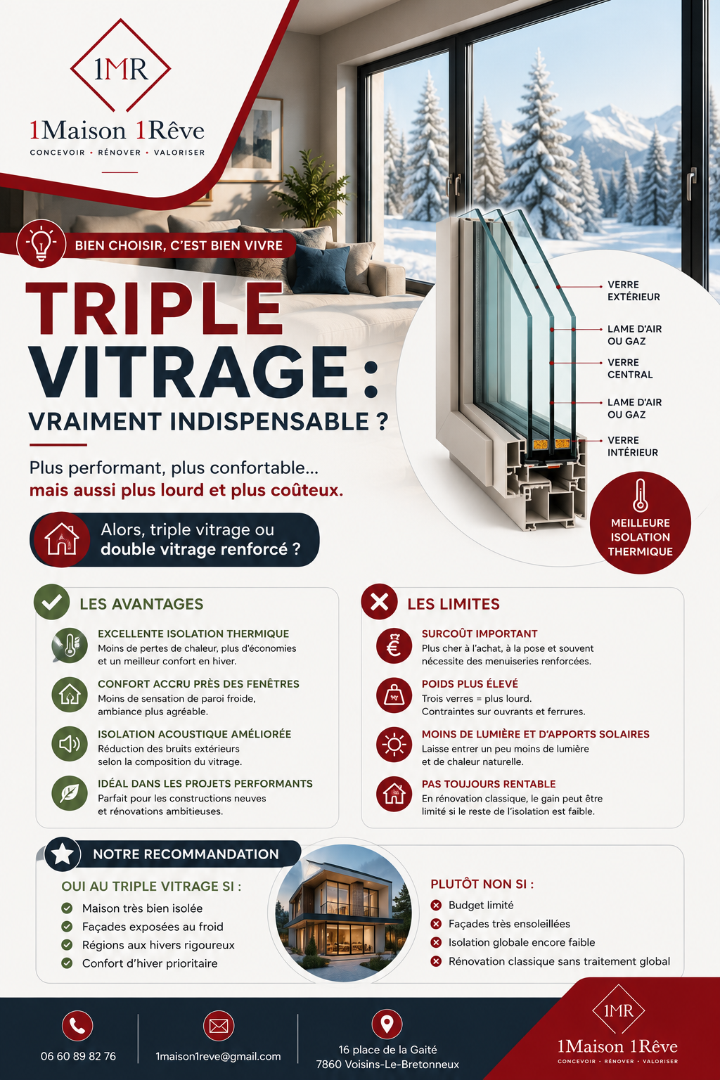 Fiche pratique sur le triple vitrage