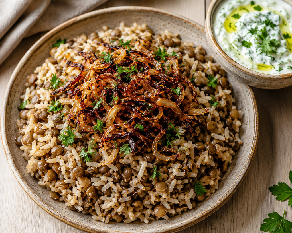 Mejadra with Spiced Turkey