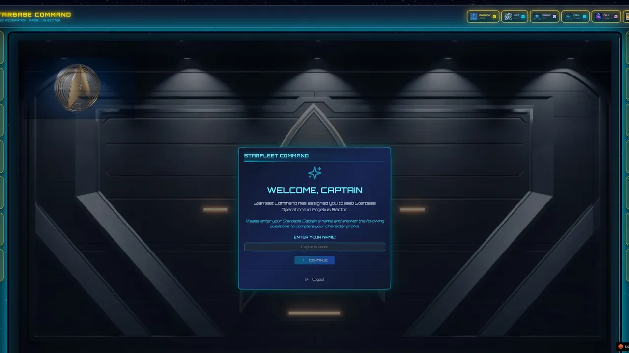 Sci-Fi Management Game template preview