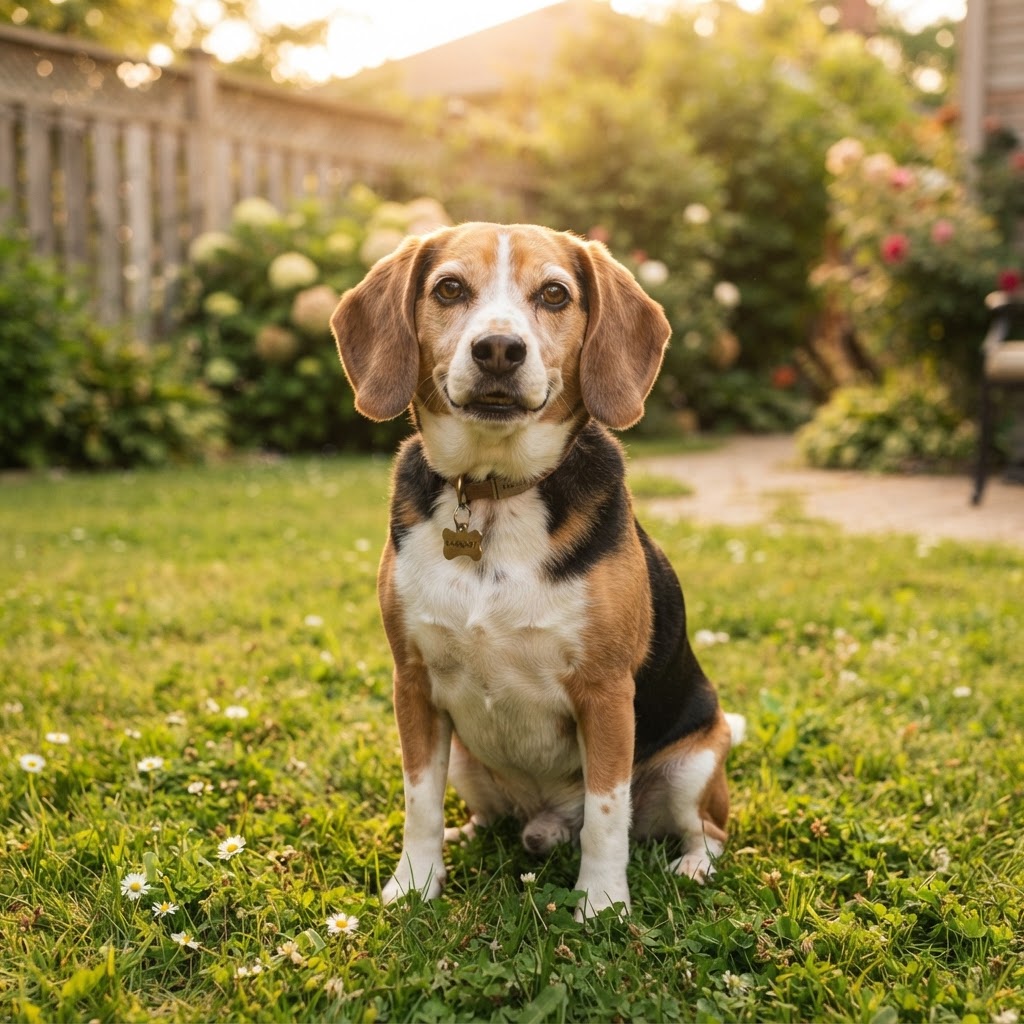 Maple — 9yo Beagle after