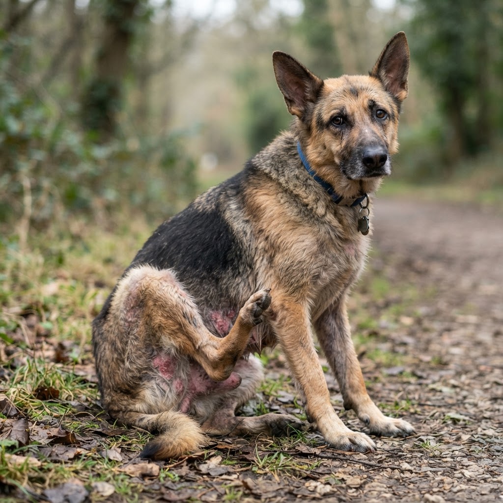 Diesel — 3yo Shepherd mix before