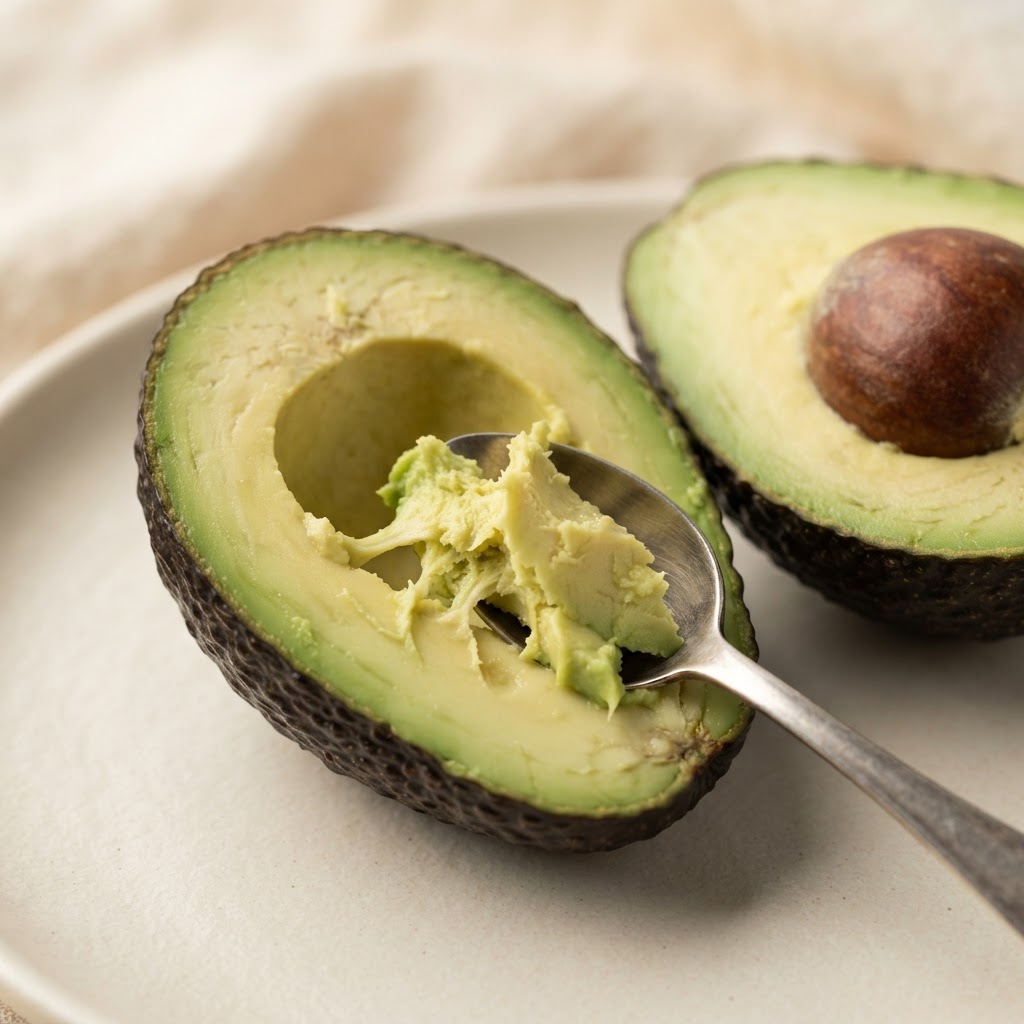 Gummy avocado with rubbery internal texture
